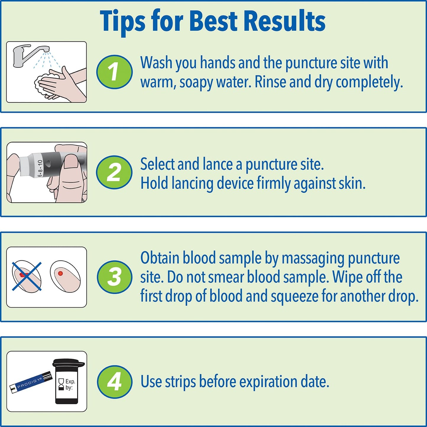 PRODIGY 10400 No Coding Blood Glucose Test Strips – 50 Count, AutoCode/Pocket/Voice Compatible