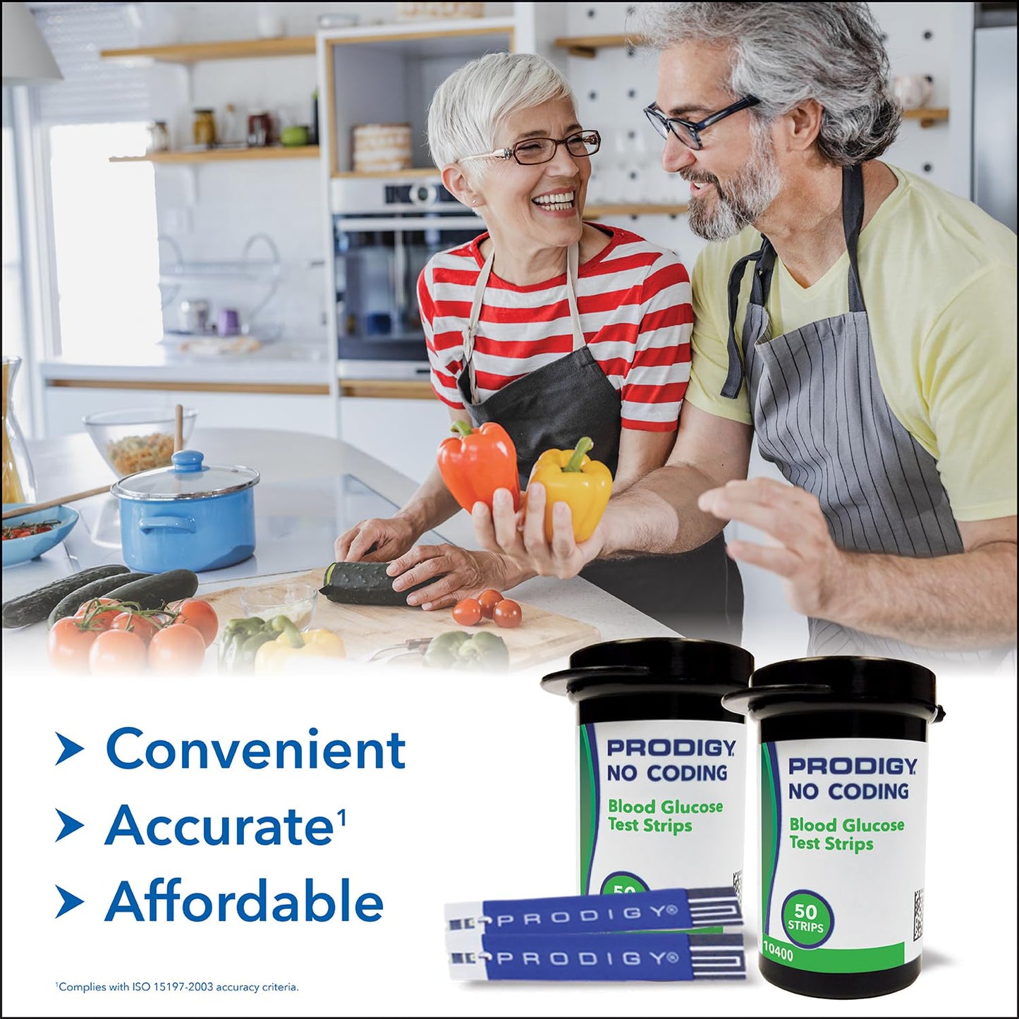 PRODIGY 10400 No Coding Blood Glucose Test Strips – 50 Count, AutoCode/Pocket/Voice Compatible