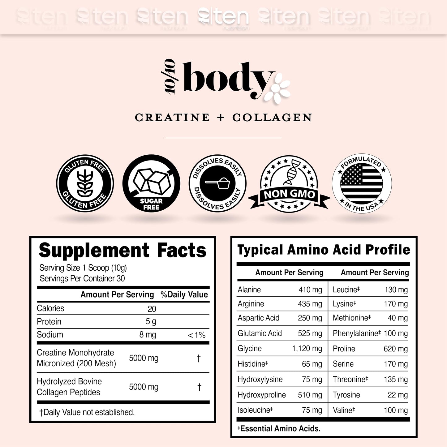 New - Creatine + Collagen for Women – Lean Muscle, Booty Gain, Energy & Recovery | 5g Creatine Monohydrate + 5000mg Collagen Peptides, Unflavored, 30 Servings