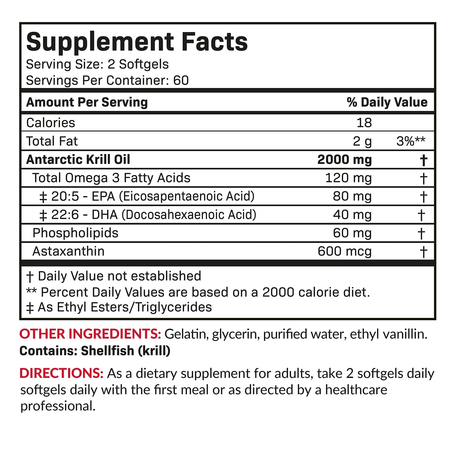 Futurebiotics Antarctic Krill Oil 2000mg with Astaxanthin – 120 Softgels | Lab-Tested, Non-GMO