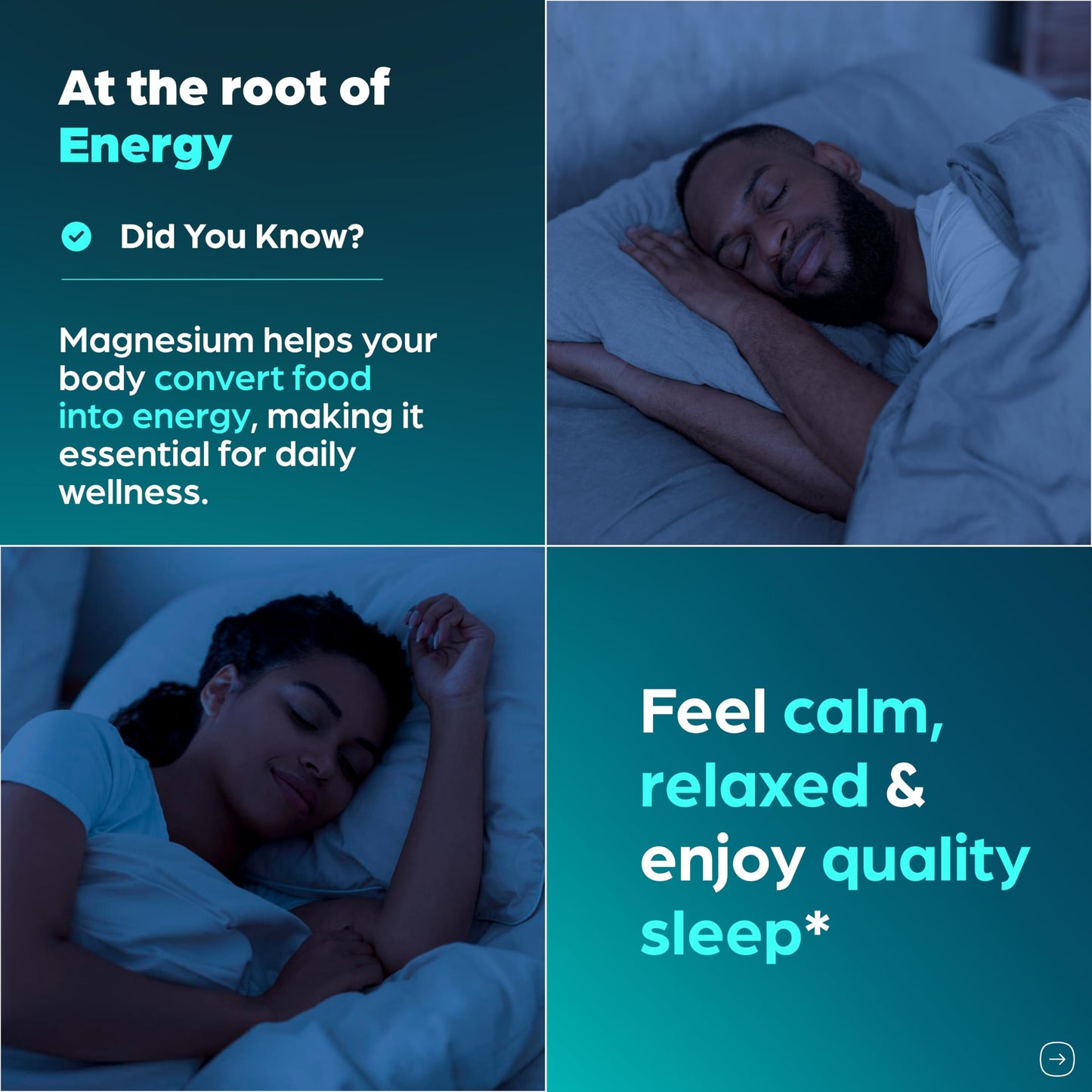 Magnesium Glycinate 400mg with Quercetin – 120 Count for Sleep & Relaxation
