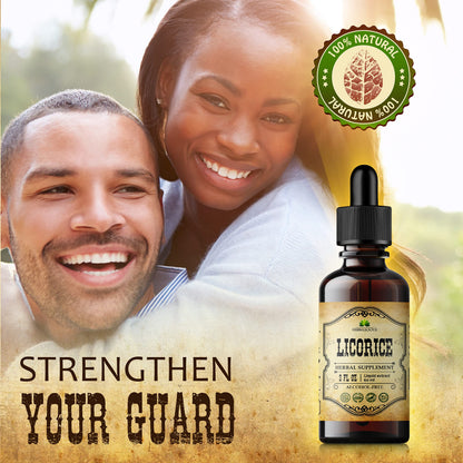 HERBALICIOUS Licorice Root Extract – Organic Liquid Herbal Extract, 2 oz | Vegan, Non-GMO, Gluten-Free