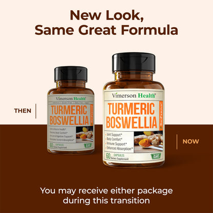 Turmeric Curcumin with Boswellia & Ginger – 95% Curcuminoids, Black Pepper | 60 Capsules