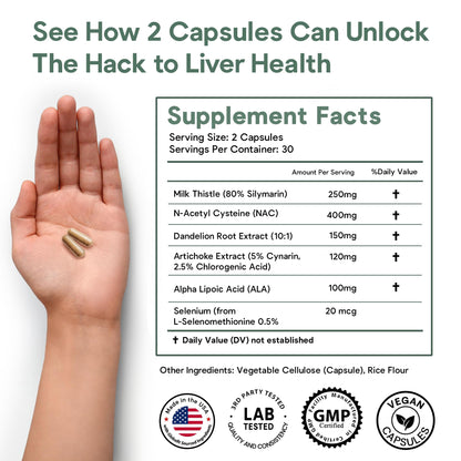 Full Spectrum Liver Cleanse & Repair – Milk Thistle, NAC, ALA & Dandelion | USA Made