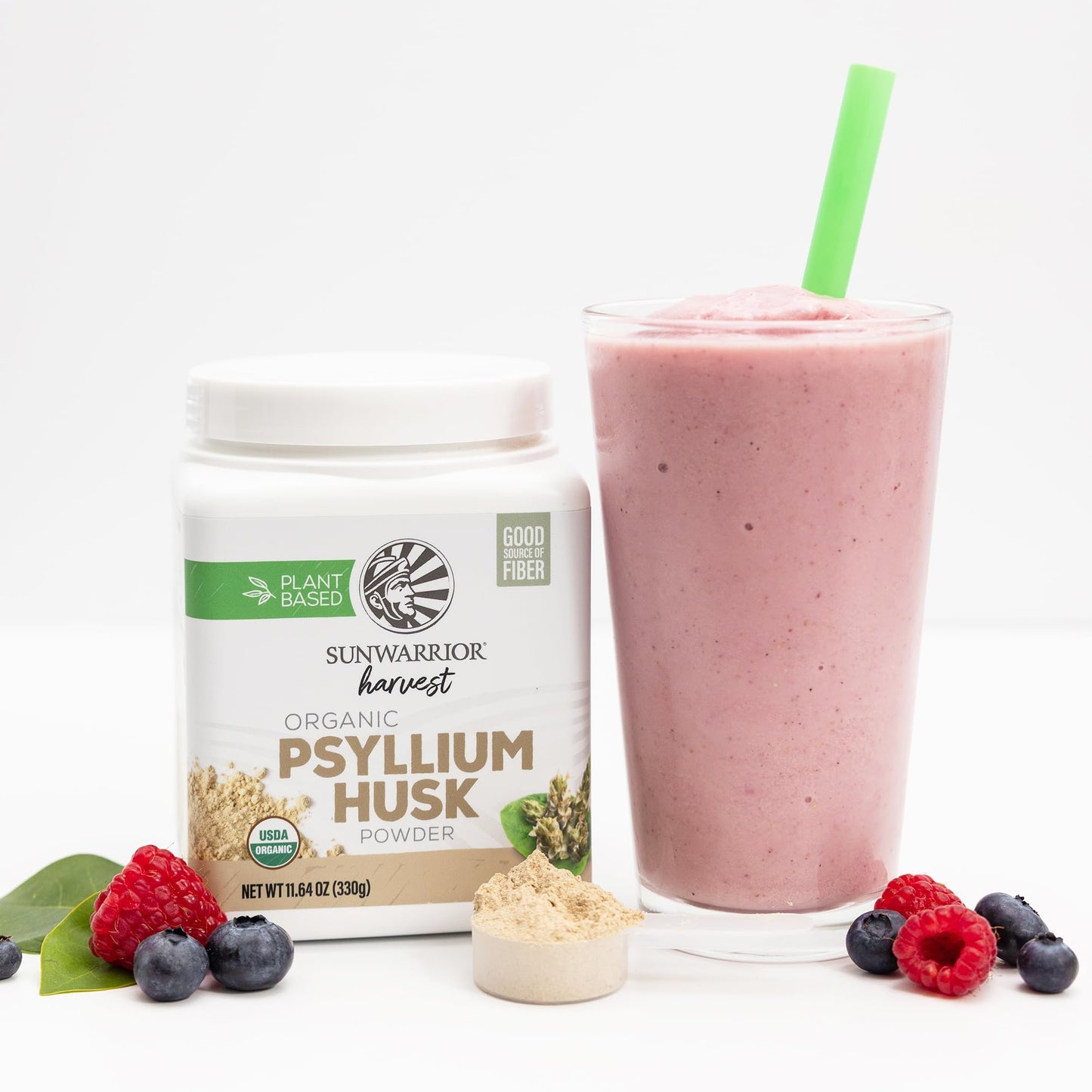 Organic Psyllium Husk Powder – Plant-Based Fiber for Digestion & Satiety | 11.6 oz