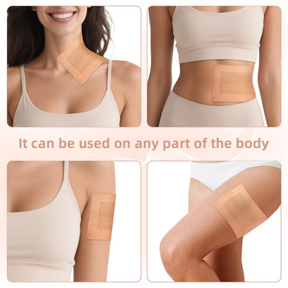 30Pcs Castor Oil Pack Wrap – Organic Cotton Belly Patch, Skin Colors, Portable Anti-Leakage Pads (5.1 x 3.9 in)