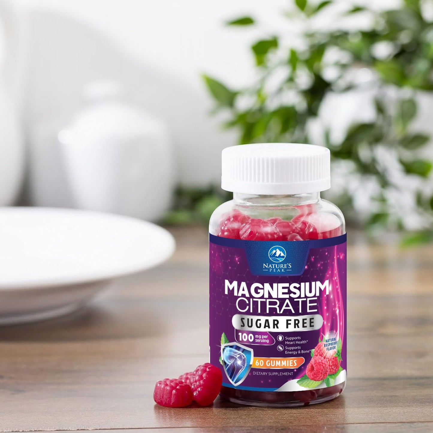 Magnesium Citrate Gummies Sugar-Free – High Absorption, 60 Gummies | Sleep, Heart & Bones Support