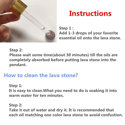 Top Plaza Lava Rock Aromatherapy Diffuser Set – Oval Ceramic Tray & 14 Heart Lava Beads