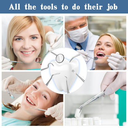 6-Piece Dental Tools Set – Stainless Steel Hygiene Kit with Case