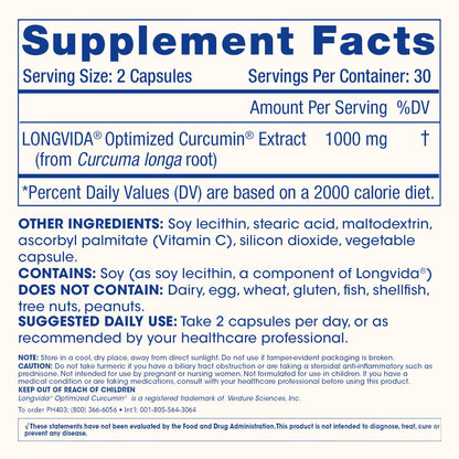 ProHealth Turmeric Curcumin – 285x More Bioavailable, 1000 mg Longvida