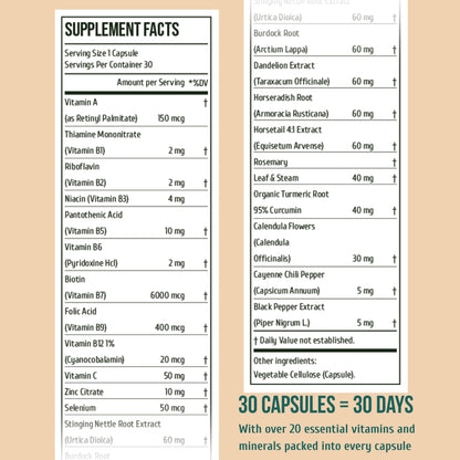 Hair Growth Vitamins for Women 40+ – Perimenopause Support & Fuller Hair