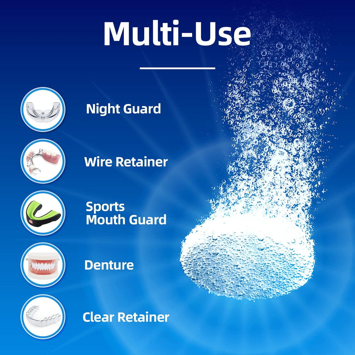 PROJECT BETTER Retainer Cleaner Tablets & Denture Cleaning Tablets for Dental Appliances and Night & Mouth Guard (36 Counts)