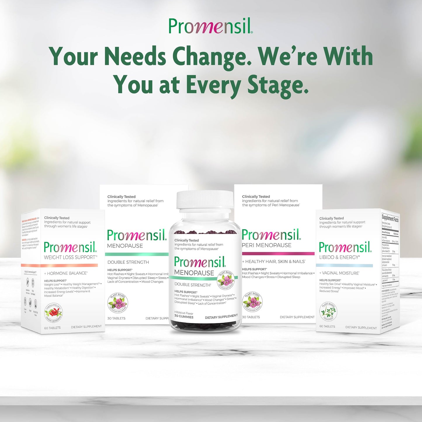 Promensil Weight Loss Support – Berberine 1500mg for Women | EGCG Green Tea & Hormone Balance