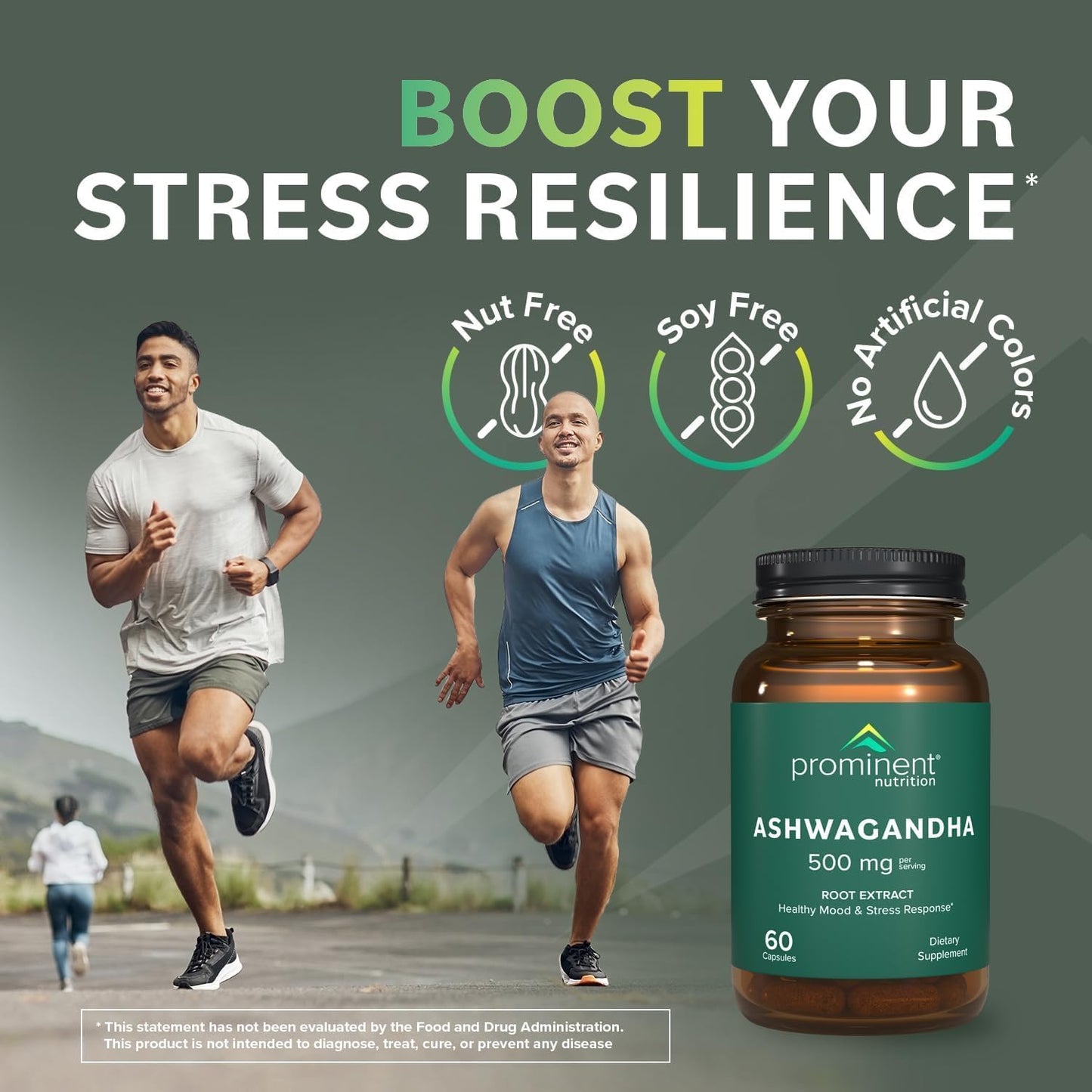 Prominent Nutrition Ashwagandha Supplement – Shagandha Root Extract, 2.5% Withanolides, 500 mg, 60 Vegan Capsules (1 Pack)