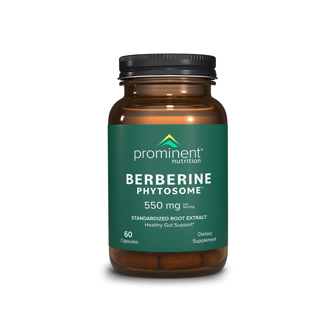 Prominent Nutrition Berberine Phytosome 550 mg – Gut Health Support, 60 Count, 1 Pack