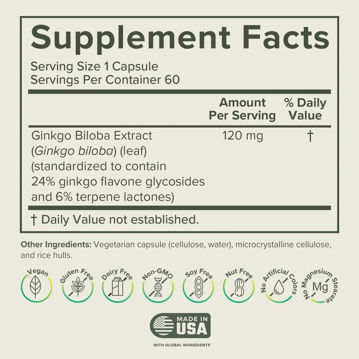 Prominent Ginkgo Biloba 120mg - Memory & Focus Support | Vegan, Non-GMO | 2-Pack BritishVita | Premium UK Vitamins & Wellness Supplements