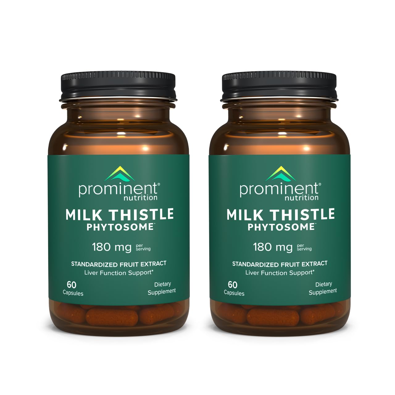 Prominent Nutrition Milk Thistle Phytosome 180 mg – 2 Pack | Liver Support & Detox | 29% Sylibin