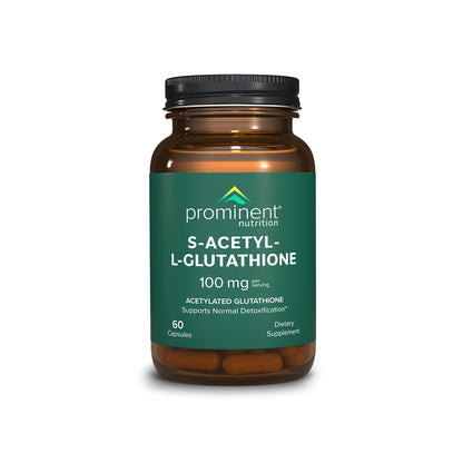 S-Acetyl L-Glutathione Supplement - Vegan Liver Detox & Antioxidant Support | Prominent Nutrition (1 Pack)