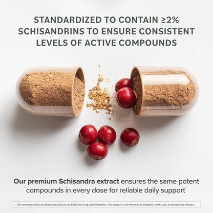 Prominent Nutrition Schisandra Berry Extract – 500 mg, Stress Support, 60 Capsules