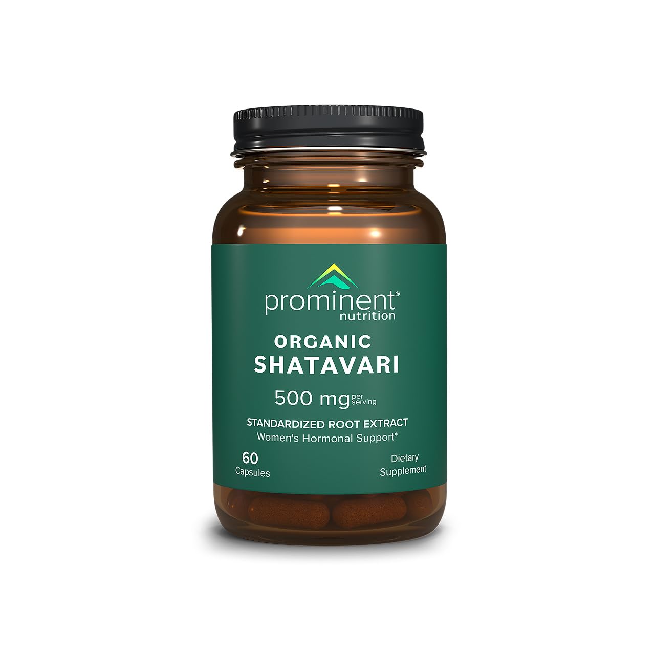 Prominent Nutrition Organic Shatavari Capsules – 500 mg, 60 Count | Hormone Support for Women