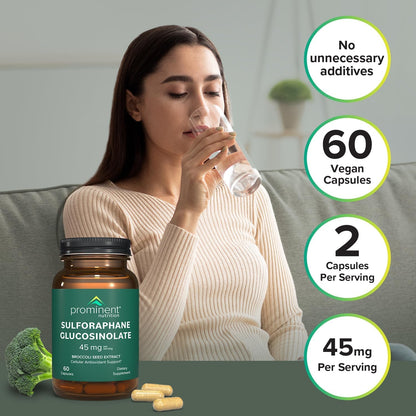 Prominent Nutrition Sulforaphane Glucosinolate Supplement — 45 mg, 2 Pack