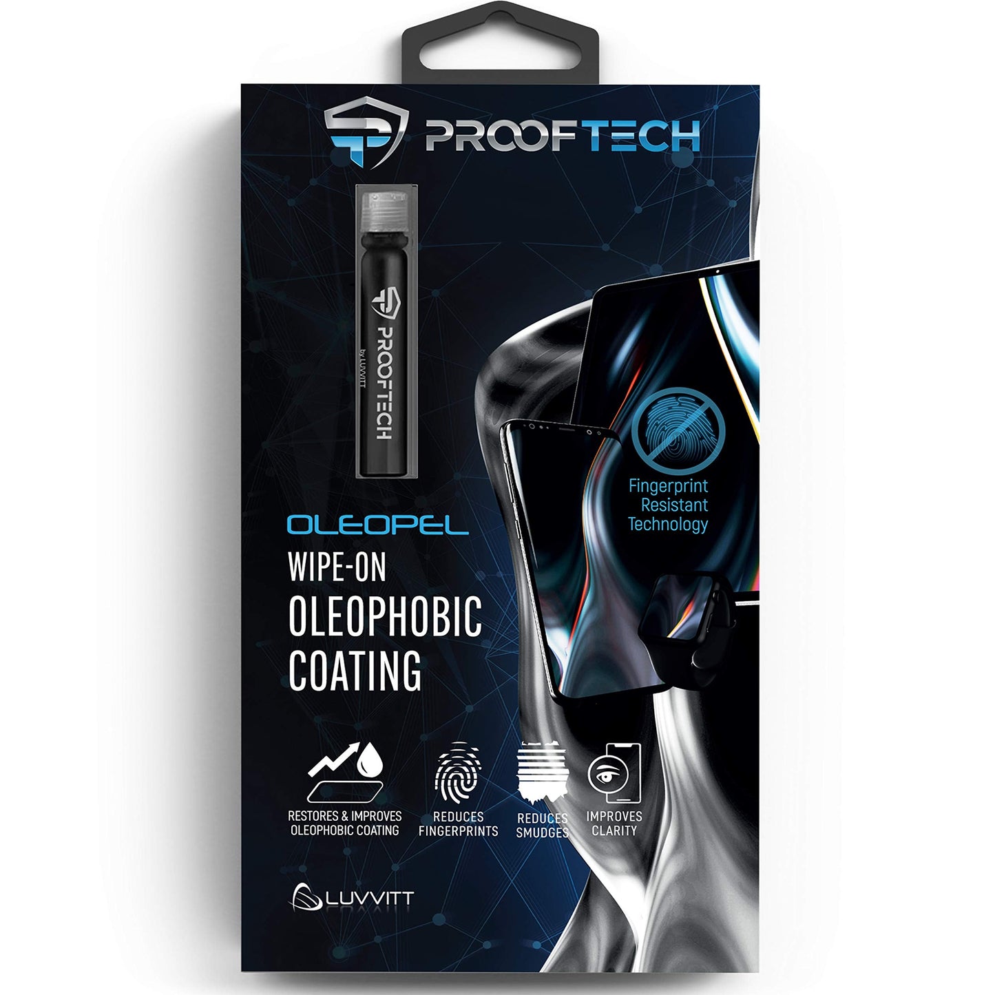ProofTech OLEOPEL Oleophobic Coating Kit – 3 Applications for All Devices