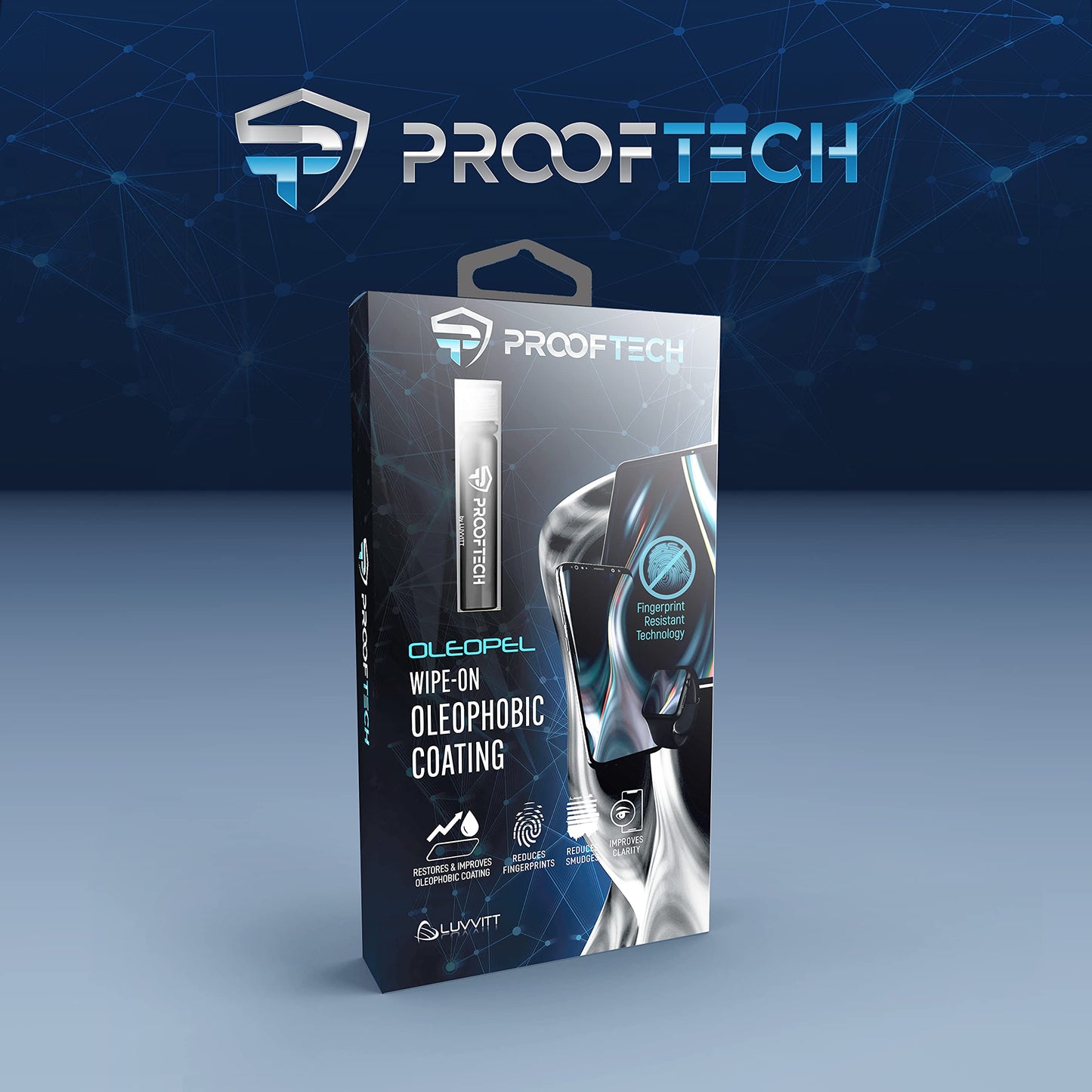 ProofTech OLEOPEL Oleophobic Coating Kit – 3 Applications for All Devices