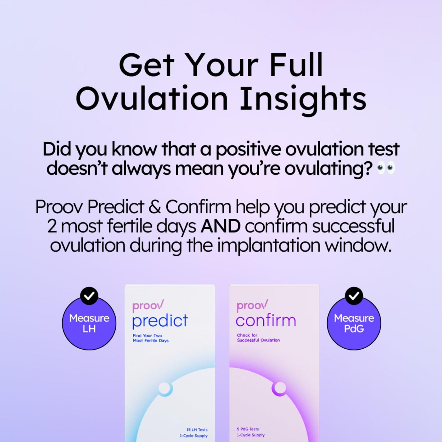 Proov Predict & Confirm Ovulation Kit — 15 LH & 5 PdG Tests
