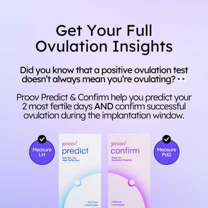 Proov Predict & Confirm Ovulation Kit — 15 LH & 5 PdG Tests