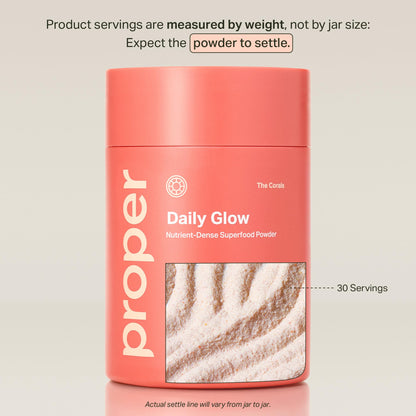 Proper, The Corals Daily Glow Beauty Blend – Nutrient Dense Superfood Powder with Collagen Peptides, Hyaluronic Acid, Vitamin C & MSM | Hair, Skin & Nails