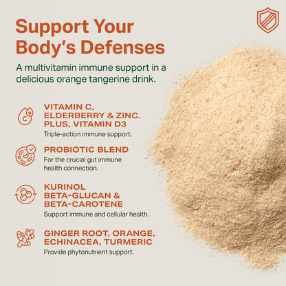 Proper Orange Immune Support – Orange Tangerine Drink Mix with Elderberry, Vitamin C, Zinc & Probiotics