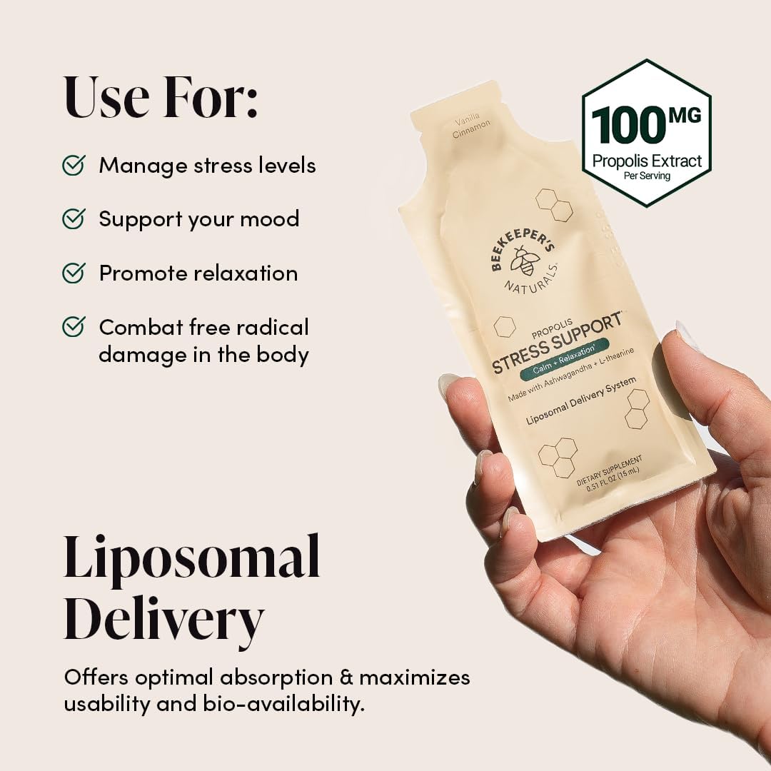Ashwagandha Liposomal Stress Support — Beekeeper's Naturals (600mg) 10ct