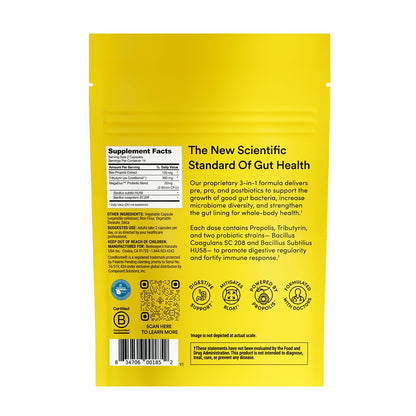Beekeeper's Naturals Complete Gut Health – 3-in-1 Probiotic, Prebiotic & Postbiotic (28ct)