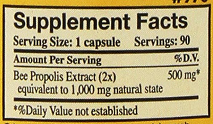 Propolis-Raw Unprocessed 1000mg Y.S. Organic Bee Farms 2 Pack | 180 Capsules