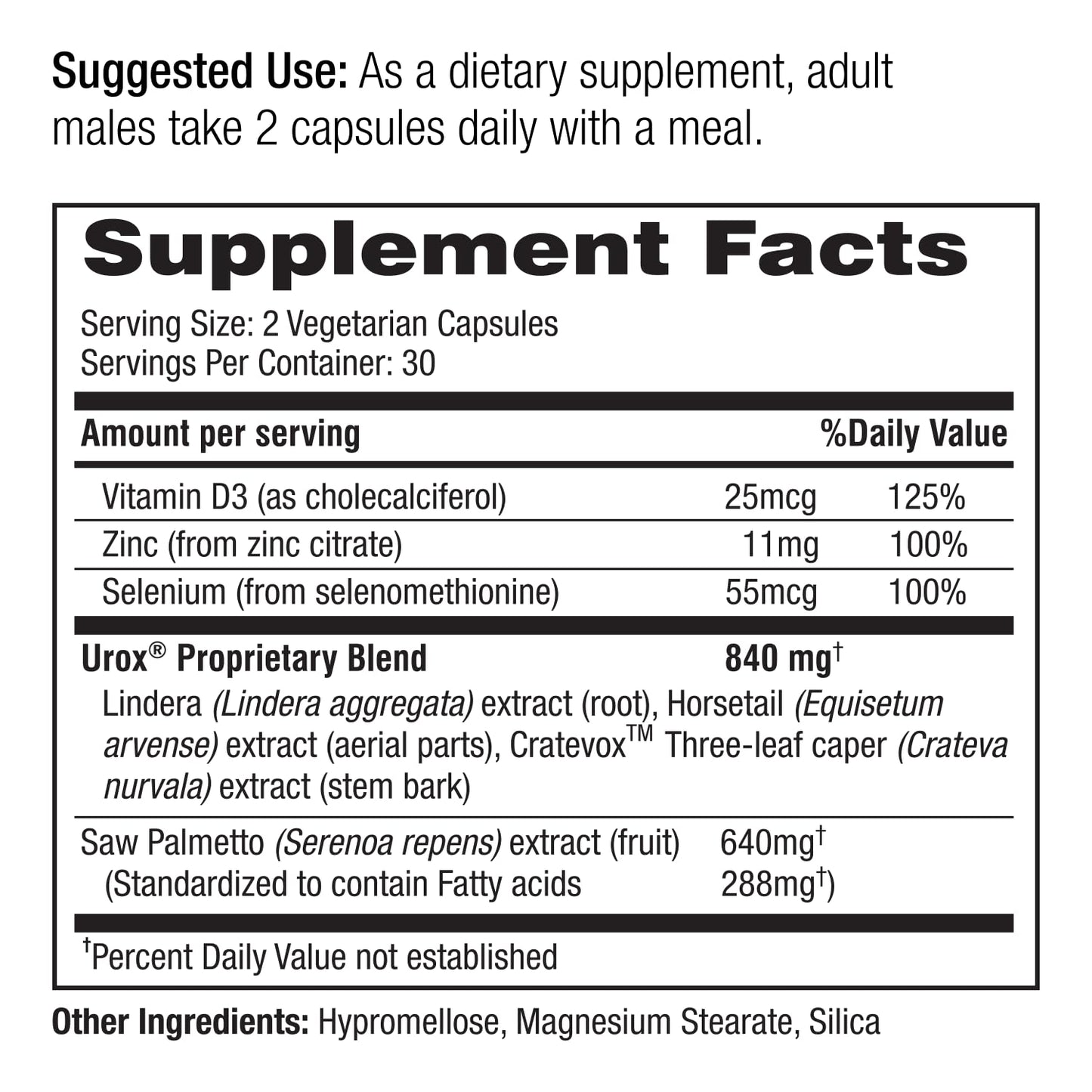 PROROX Prostate & Bladder Support – Saw Palmetto, 60 Vegetarian Capsules