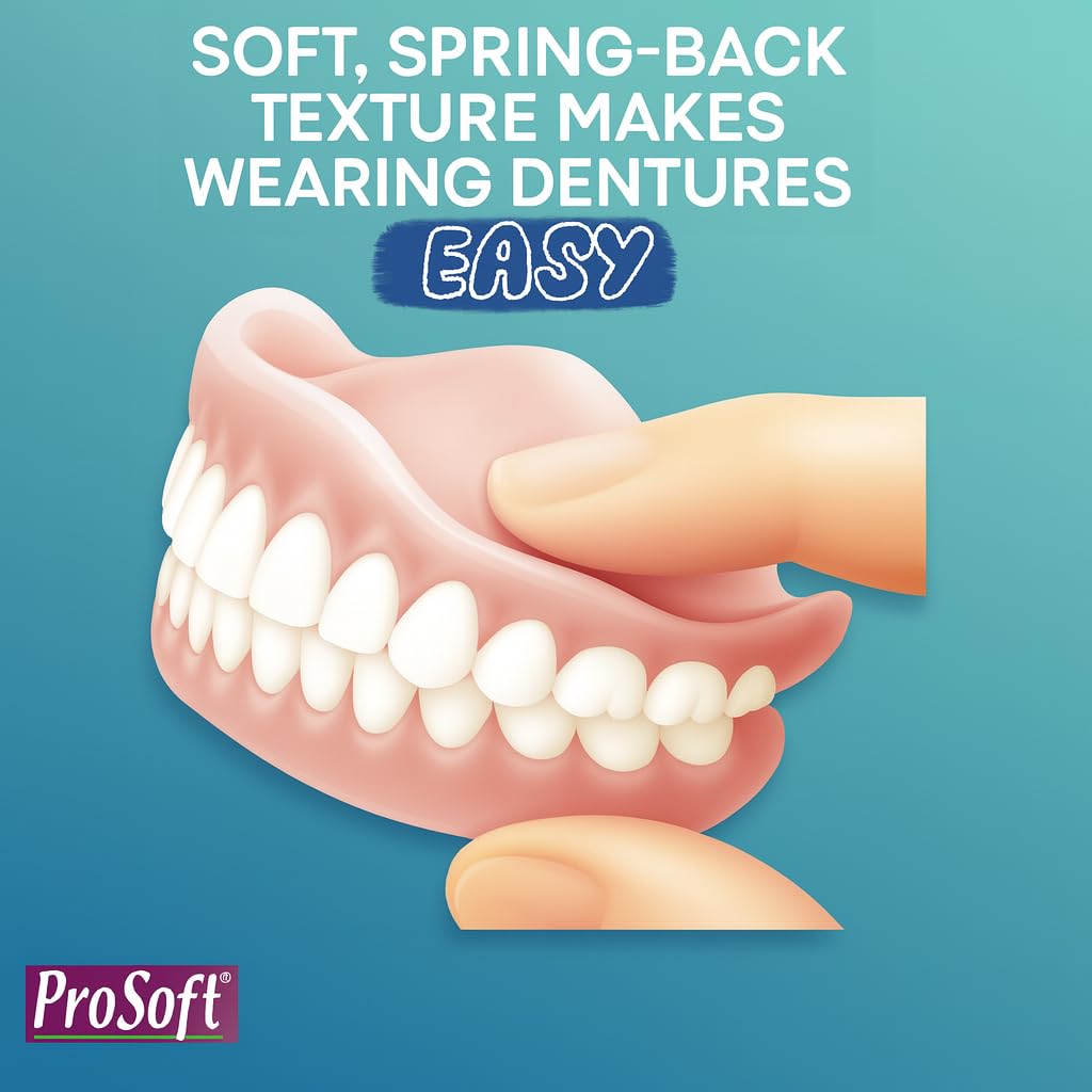 ProSoft Denture Reliner – 2 Denture Plates, Zinc-Free