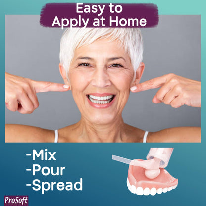 ProSoft Denture Reliner – 2 Denture Plates, Zinc-Free