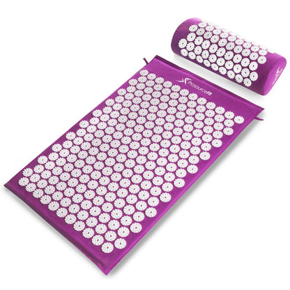 ProsourceFit Acupressure Mat & Neck Pillow Set – Purple