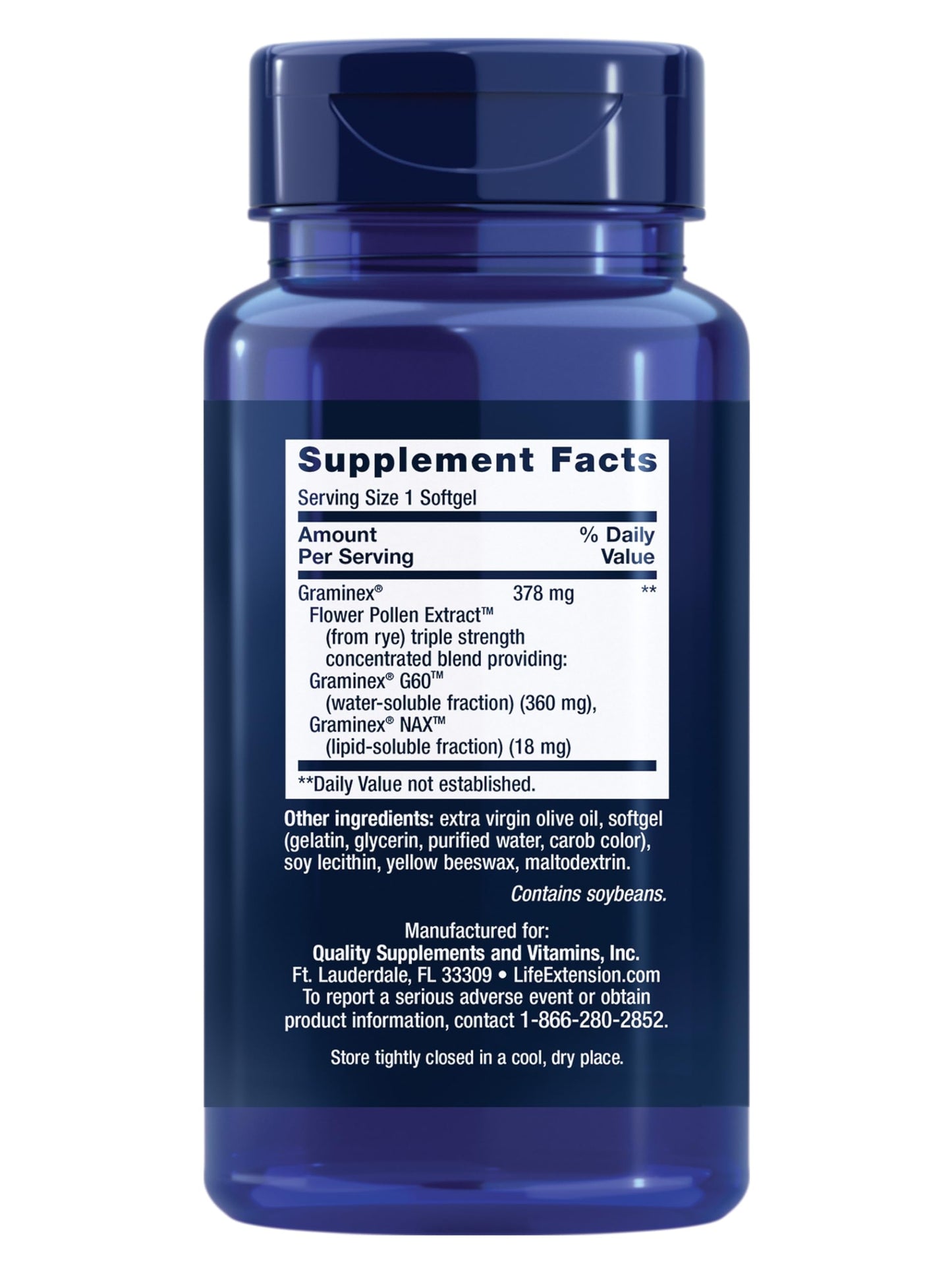 Life Extension ProstaPollen Triple Strength – Prostate Health, Gluten Free, 30 Softgels