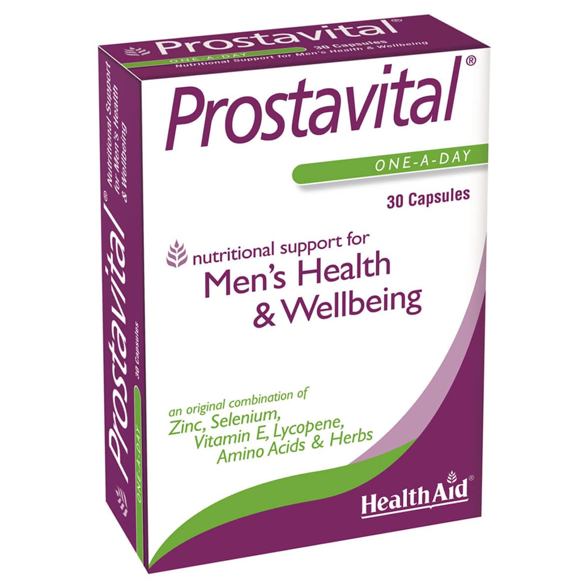 Health Aid Prostavital Blister Pack 30 Caps – Zinc, Selenium, Vitamin E, Lycopene