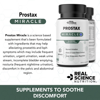 Real Science Nutrition Prostax Miracle – Natural Bladder & Kidney Health for Men