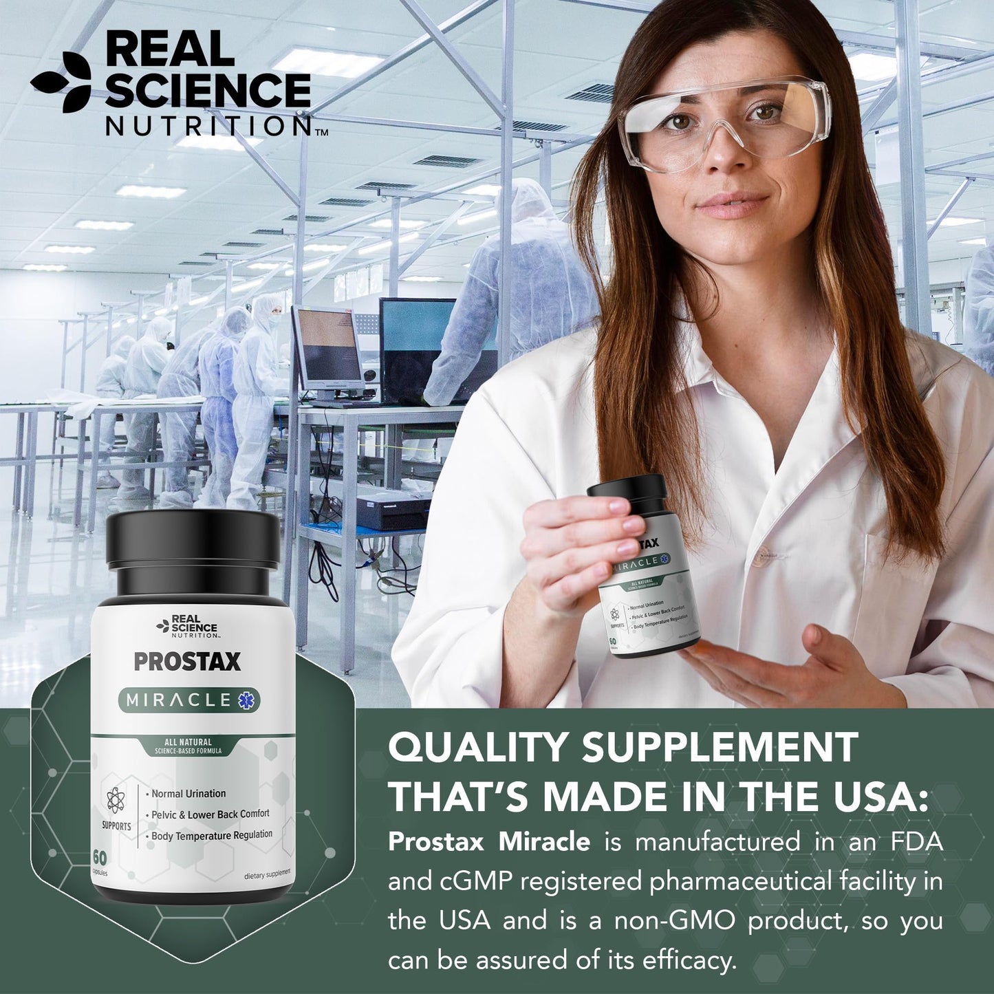 Real Science Nutrition Prostax Miracle – Natural Bladder & Kidney Health for Men
