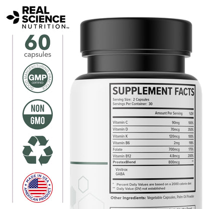 Real Science Nutrition Prostax Miracle – Natural Bladder & Kidney Health for Men