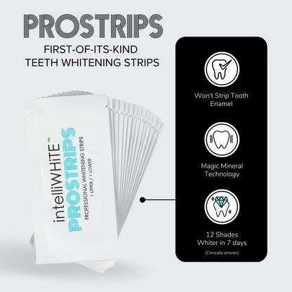 Prostrips: 12 Shades Whiter Teeth - Enamel-Safe Remineralizing Strips (No Sensitivity)