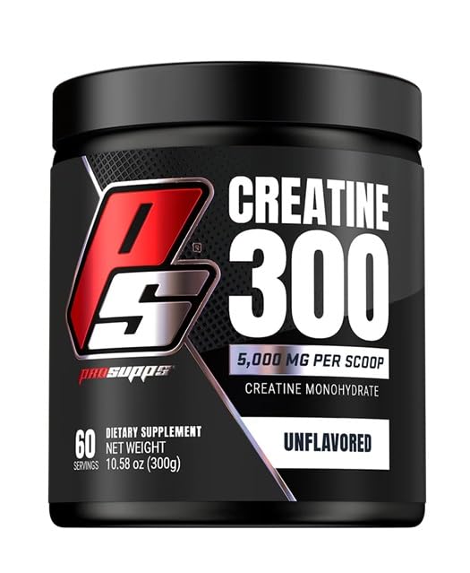 PROSUPPS Creatine Monohydrate Powder for Men & Women, Unflavored - 5,000 mg per Scoop, 60 Servings