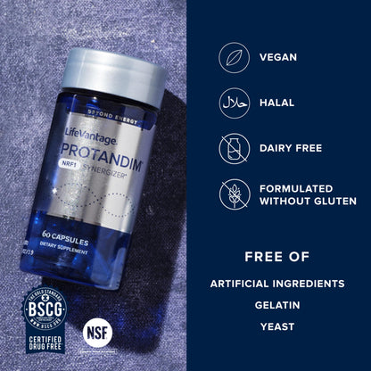 LifeVantage Protandim NRF1 Synergizer – NRF1 Activator for Cellular Health & Mitochondrial Energy (60 Capsules)