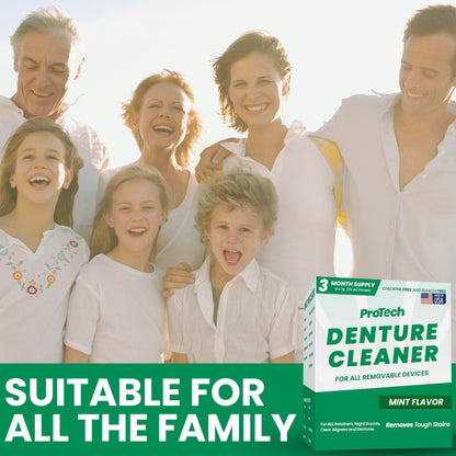 Protech Denture Cleaner Foils – 7g (3-Month Supply) for Dentures & Retainers