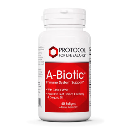 Protocol A-Biotic Immune Support – Garlic with Elderberries & Botanicals, 60 Softgels (Dairy & Egg Free)