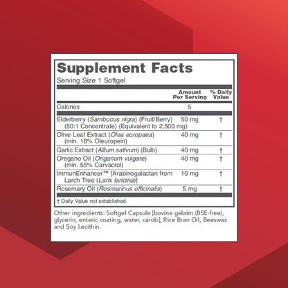 Protocol A-Biotic Immune Support – Garlic with Elderberries & Botanicals, 60 Softgels (Dairy & Egg Free)