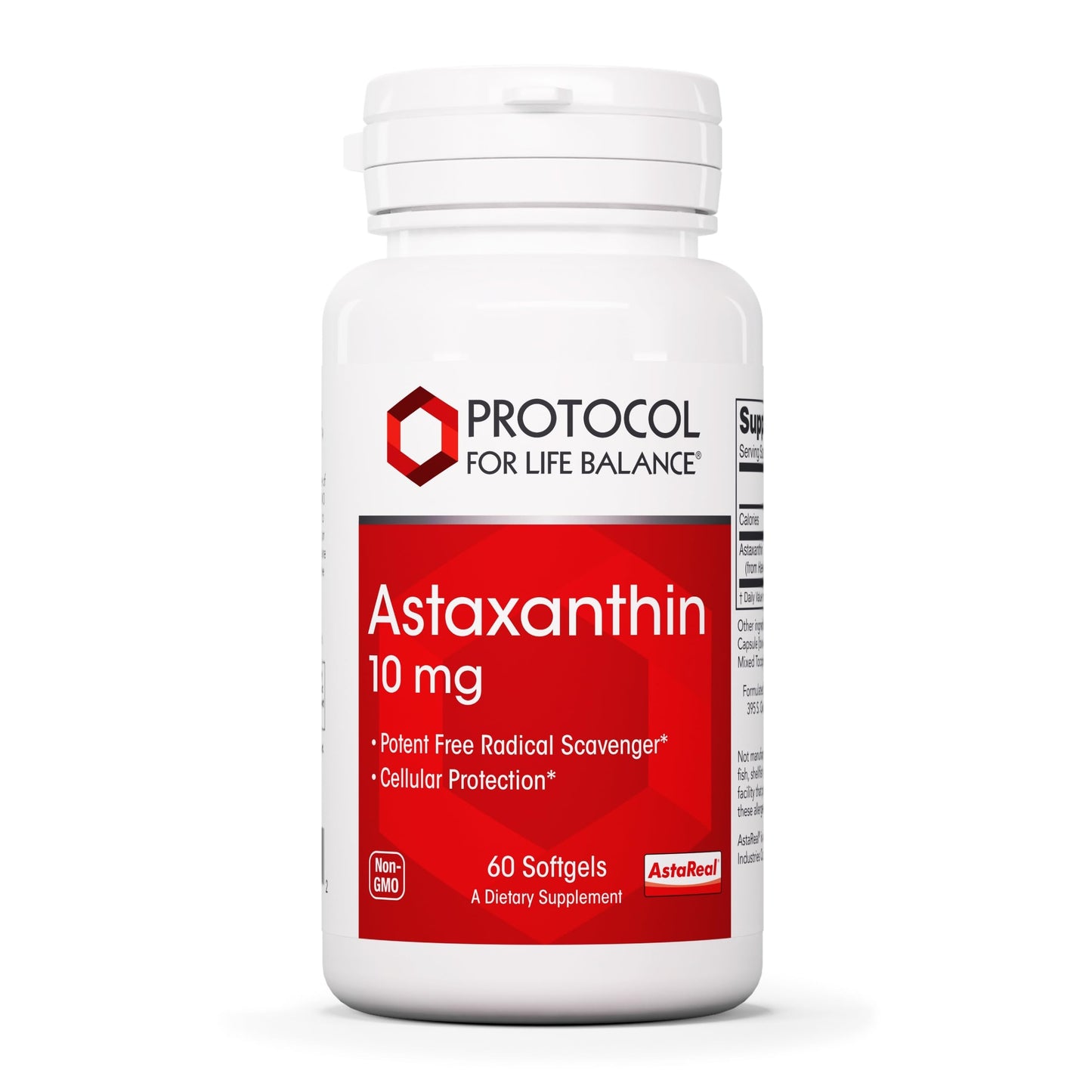 Protocol Astaxanthin 10mg Softgels – Supports Cellular Health* – Non-GMO & Dairy Free – 60 Softgels